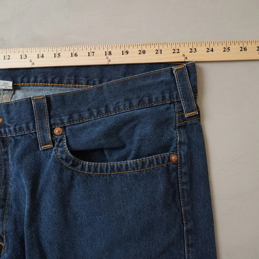 True Religion Straight Leg Jeans 46 Mens Dark Wash Blue World Tour Cotton Denim